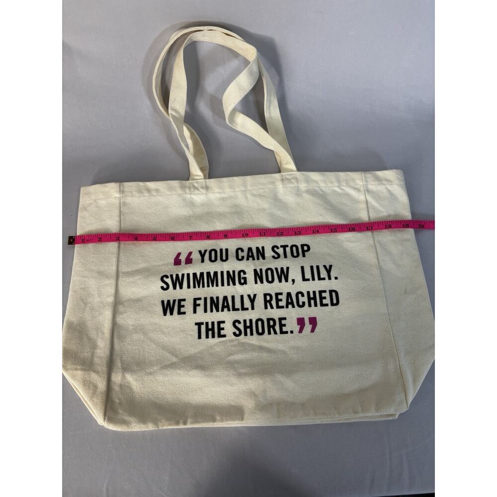 Colleen Hoover Canvas Book Tote Bag - It Ends With Us Lily - Picture 4 of 8